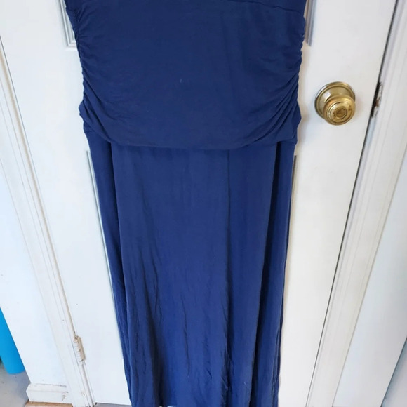 Torrid Navy Blue Shirred Jersey Maxi Dress Size 00 / M/L / 10 - Picture 9 of 10